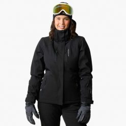 Kurtka narciarska kobieca Swedemount Cervinia Jacket wodoodporna. Czarne kurtki damskie SWEDEMOUNT, bez wzorów, bez kaptura. W wyprzedaży za 539.99 zł.