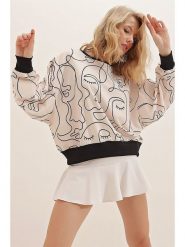 Trend Alaçatı Stili Bluza w kolorze beżowym rozmiar: S. Brązowe bluzy damskie Trend Alaçatı Stili, s, bez wzorów, bez kaptura. Za 86.57 zł.