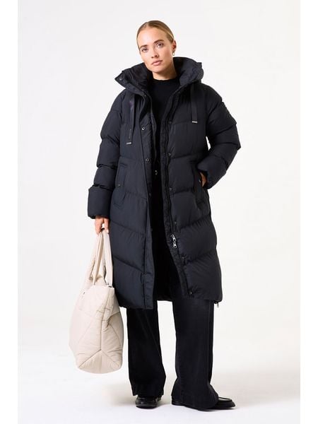 Garcia Płaszcz zimowy w kolorze czarnym rozmiar: M. Czarne płaszcze damskie Garcia, na zimę, m, bez wzorów, z puchu, bez kaptura. Za 500.38 zł.