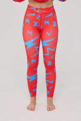Damskie legginsy termiczne Starman. Czerwone legginsy damskie OOSC, l, bez wzorów, z materiału, na fitness i siłownię. Za 269.99 zł.