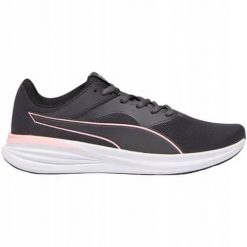 Buty do biegania damskie Puma Transport. Czarne obuwie sportowe damskie Puma, z materiału, bez zapięcia, do biegania. Za 208.56 zł.