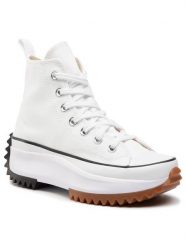 Converse Sneakersy Run Star Hike Hi 166799C Biały. Białe obuwie sportowe damskie Converse, z materiału, bez zapięcia. Za 407.28 zł.