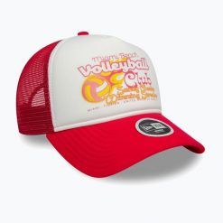 Czapka z daszkiem New Era Foam Trucker. Czerwone czapki z daszkiem damskie New Era, bez wzorów. Za 119.99 zł.