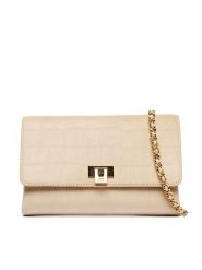 Elisabetta Franchi Torebka BS-64A-61E2-V290 Beżowy. Brązowe torebki wieczorowe damskie Elisabetta Franchi, bez wzorów, z materiału, bez dodatków. Za 1,239.99 zł.