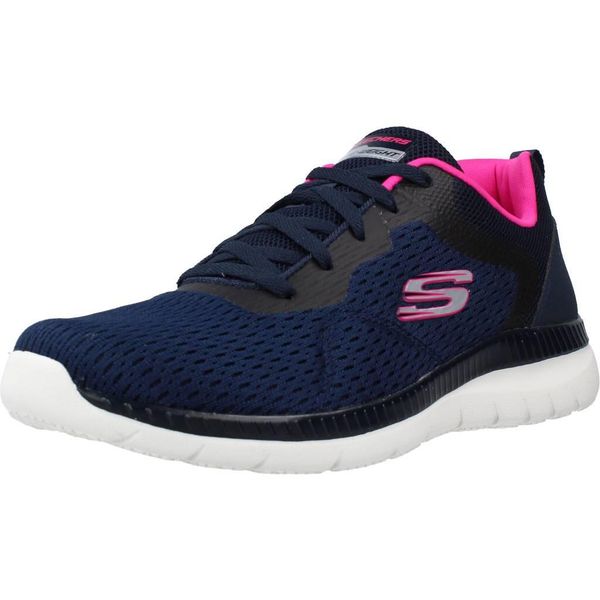 Tenisówki Skechers Model Bountiful-quick Path Kolor Niebieski. Niebieskie obuwie sportowe damskie Skechers, bez wzorów, z materiału, bez zapięcia. Za 256.95 zł.