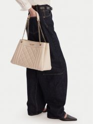 Nine West Torebka EO-Lafayette Luxe-LDA8706 Écru. Kuferki damskie Nine West, bez wzorów, z materiału, bez dodatków. Za 299.99 zł.