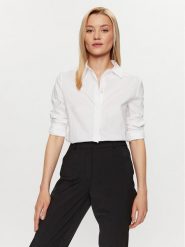 Boss Koszula 50490772 Biały Slim Fit. Białe koszule damskie Boss, bez wzorów, z bawełny, biznesowe, bez kołnierzyka, bez ramiączek. Za 309.99 zł.