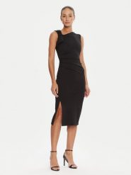 Rinascimento Sukienka koktajlowa CFC0125330003 Czarny Slim Fit. Czarne sukienki damskie Rinascimento, bez wzorów, z syntetyku, wizytowe, bez ramiączek. Za 479.99 zł.