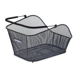 Tylny kosz „Icon Multi-System. Czarne shopper bag BASIL, bez wzorów, bez dodatków. Za 319.20 zł.