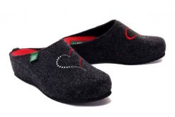 DR. BRINKMANN 330008-09 anthrazit, kapcie damskie. Czarne kapcie damskie Dr. Brinkmann. Za 249.90 zł.