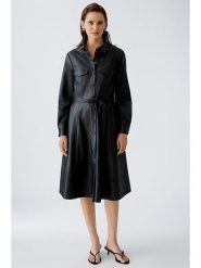 Oui Sukienka w kolorze czarnym ze skóry syntetycznej rozmiar: 42. Czarne sukienki damskie Oui, bez wzorów, ze skóry, bez ramiączek. Za 209.82 zł.