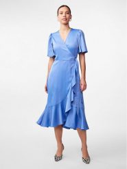 YAS Sukienka koktajlowa Thea 26028890 Niebieski Standard Fit. Niebieskie sukienki damskie YAS, bez wzorów, z syntetyku, wizytowe, bez ramiączek. Za 399.99 zł.