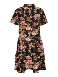 Vero Moda Sukienka "Jeanett" w kolorze czarnym ze wzorem rozmiar: XS. Czarne sukienki damskie Vero Moda, bez wzorów, bez ramiączek. Za 41.79 zł.