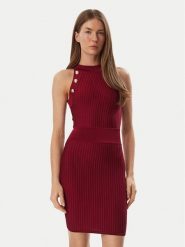 Marciano Guess Sukienka dzianinowa G6BK15 Z1581 Czerwony ciemny Slim Fit. Czerwone sukienki damskie Marciano Guess, z aplikacjami, z dzianiny, bez ramiączek. Za 989.99 zł.