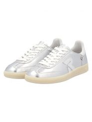 Rieker Skórzane sneakersy w kolorze srebrnym rozmiar: 39. Szare obuwie sportowe damskie Rieker, ze skóry, bez zapięcia. Za 166.49 zł.