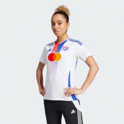 Koszulka Olympique Lyonnais 24/25 Home. Białe bluzki damskie Adidas, xl, bez wzorów, bez kołnierzyka, bez ramiączek. Za 449.00 zł.