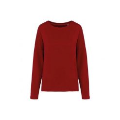 Bluza damska Kariban Loose. Czerwone bluzy damskie KARIBAN, l, bez wzorów, z bawełny, bez kaptura. Za 147.00 zł.