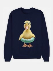 WOOOP Bluza "Duck" w kolorze granatowym rozmiar: M. Niebieskie bluzy damskie Wooop, m, bez wzorów, z bawełny, bez kaptura. Za 118.56 zł.