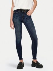 ONLY Jeansy Blush 15326910 Granatowy Skinny Fit. Niebieskie rurki damskie Only, bez wzorów, z bawełny. Za 149.99 zł.