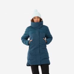 Kurtka narciarska damska Wedze 500 Warm Long. Niebieskie kurtki damskie WED'ZE, na zimę, s, bez wzorów, bez kaptura. Za 649.99 zł.