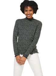 Heine Bluzka w kolorze zielonym rozmiar: 38. Zielone bluzki damskie Heine, bez wzorów, bez kołnierzyka, bez ramiączek. Za 34.99 zł.