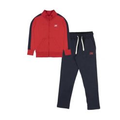 Bluza z bawełna z pełny zamek błyskawiczny na czas wolny. Czerwone bluzy damskie LEONE 1947 APPAREL, bez wzorów, z bawełny, bez kaptura. W wyprzedaży za 89.72 zł.