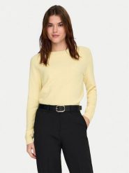 ONLY Sweter Rica 15204279 Żółty Regular Fit. Żółte swetry klasyczne damskie Only, s, z syntetyku, bez kołnierzyka. Za 139.99 zł.