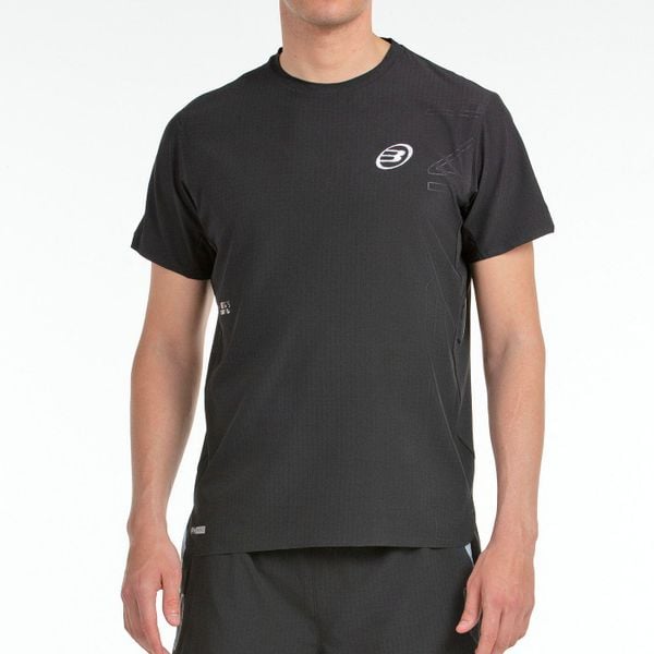 Bullpadel Licio T-shirt. Czarne t-shirty damskie bullpadel, bez wzorów, bez kołnierzyka. Za 254.30 zł.