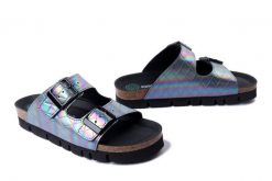 DR. BRINKMANN 700708-92 silber multi, klapki damskie. Szare klapki damskie Dr. Brinkmann, bez wzorów, bez obcasa, bez zapięcia. Za 309.90 zł.