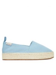 Calvin Klein Jeans Espadryle Platform Espadrille Ml Cs YW0YW01871 Błękitny. Niebieskie espadryle damskie Calvin Klein Jeans, bez wzorów, z jeansu, bez obcasa. Za 249.99 zł.