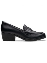 Clarks Skórzane mokasyny "Charlten Echo" w kolorze czarnym rozmiar: 39,5. Czarne mokasyny damskie Clarks, bez obcasa. Za 175.67 zł.