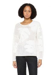 CARTOON Sweter w kolorze białym rozmiar: 46. Białe swetry klasyczne damskie Cartoon, bez kołnierzyka. Za 130.99 zł.