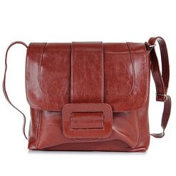 Torebka skórzana damska listonoszka DAN-A T30 koniakowa. Shopper bag DAN-A, bez wzorów, ze skóry, bez dodatków. Za 349.99 zł.