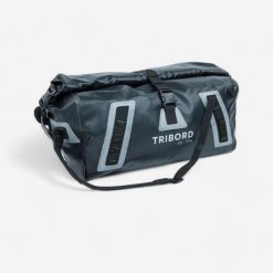 Torba podróżna żeglarska Decathlon Sailing 60 l szczelna. Czarne torby podróżne Decathlon, bez wzorów, z materiału. Za 249.99 zł.