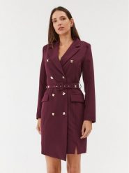 Maryley Sukienka codzienna 23IB372/41GI Bordowy Regular Fit. Czerwone sukienki damskie Maryley, bez wzorów, z syntetyku, bez ramiączek. Za 859.99 zł.