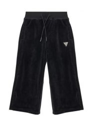 Guess Spodnie dresowe J4RQ16 K0232 Czarny Regular Fit. Czarne spodnie dresowe dziewczęce Guess, z aplikacjami, z dresówki. Za 189.99 zł.