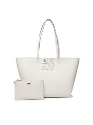 DKNY Torebka R51AAJ38 Écru. Shopper bag DKNY, bez wzorów, ze skóry, bez dodatków. Za 389.99 zł.