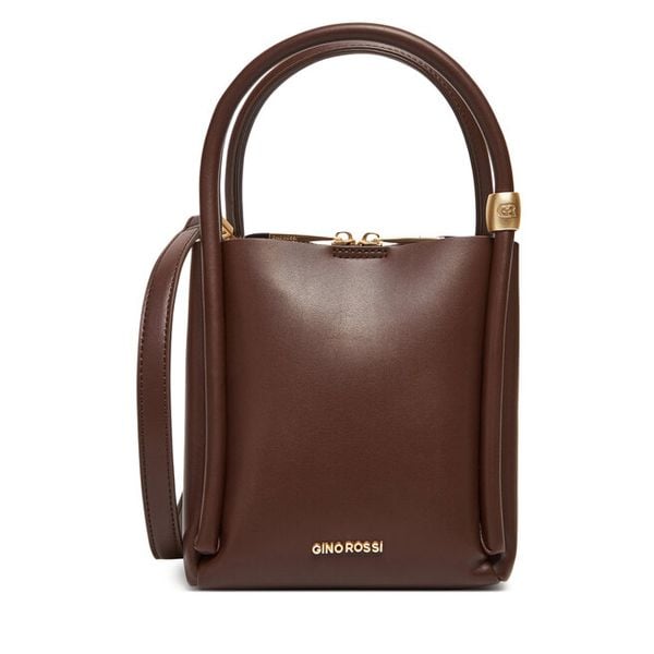 Torebka GINO ROSSI. Brązowe torebki klasyczne damskie Gino Rossi, bez dodatków. Za 209.99 zł.