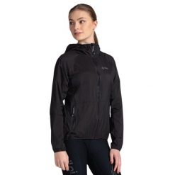 Damska kurtka outdoorowa lub do biegania Kilpi ROSA-W. Czarne kurtki sportowe damskie Kilpi, xs, bez wzorów, z nylonu, bez kaptura. Za 215.49 zł.