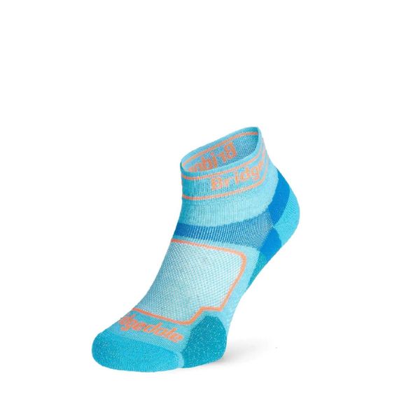 Skarpety do biegania Bridgedale UL T2 COOLMAX SPORT LD. Niebieskie skarpetki damskie Bridgedale, bez wzorów, z elastanu. Za 69.99 zł.