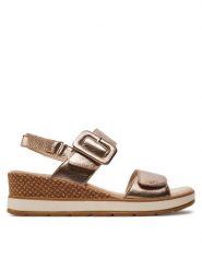 Caprice Sandały 9-28753-42 Brązowy. Brązowe sandały damskie Caprice, bez wzorów, z nubiku, bez obcasa, na koturnie, bez zapięcia. Za 228.99 zł.