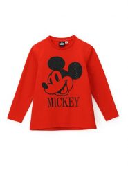 Original Marines Bluzka MICKEY MOUSE DCAV3521F Czerwony Regular Fit. Czerwone bluzki i koszule dziewczęce Original Marines, bez wzorów, z bawełny, bez kołnierzyka, bez ramiączek. Za 59.99 zł.