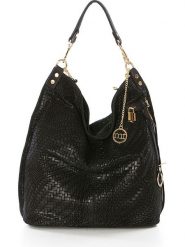 Mia Tomazzi Skórzana torebka w kolorze czarnym - 42 x 38 x 17 cm rozmiar: onesize. Czarne shopper bag Mia Tomazzi, bez wzorów, z materiału, na ramię, bez dodatków. Za 307.46 zł.