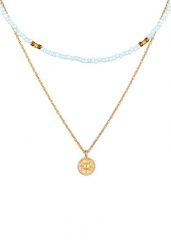 Elli Damski Choker warstwowy Koraliki Słońce w srebrze 925 Sterling Silver pozłacane Naszyjniki 1 ct. Szare naszyjniki damskie Elli, pozłacane. Za 343.39 zł.