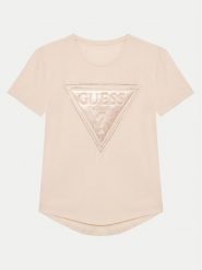 Guess T-Shirt J5GI15 K6YW4 Różowy Regular Fit. Czerwone koszulki i t-shirty dziewczęce Guess, z aplikacjami, z bawełny, bez kołnierzyka, bez ramiączek. Za 69.99 zł.