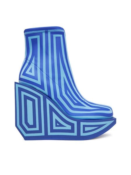 United Nude Botki Wa Bootie Hi 1087965682 Niebieski. Niebieskie botki damskie United Nude, z materiału, bez obcasa, na koturnie, bez zapięcia. Za 1,899.00 zł.