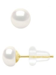 ATELIERS SAINT GERMAIN Złote kolczyki-wkrętki z perłami rozmiar: onesize. Białe kolczyki damskie ATELIERS SAINT GERMAIN, z perłą, złote. Za 173.99 zł.