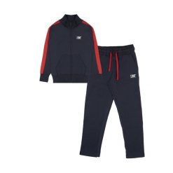 Bluza z bawełna z pełny zamek błyskawiczny na czas wolny. Niebieskie bluzy damskie LEONE 1947 APPAREL, bez wzorów, z bawełny, bez kaptura. W wyprzedaży za 109.46 zł.