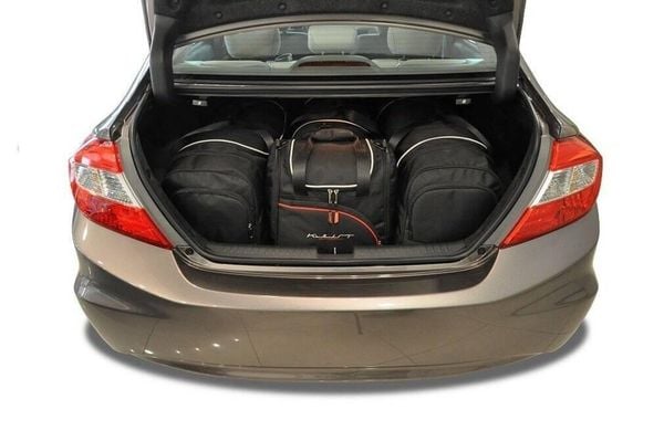 Torby Do Bagażnika Honda Civic Limousine 2012-2017 4Szt Kjust. Czarne torby podróżne KJUST, bez wzorów, z kauczuku. Za 1,251.00 zł.