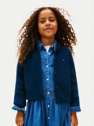 Tommy Hilfiger Kardigan KG0KG08953 D Różowy Regular Fit. Czerwone swetry dziewczęce Tommy Hilfiger, bez wzorów, z syntetyku, bez kołnierzyka, bez ramiączek. Za 289.99 zł.